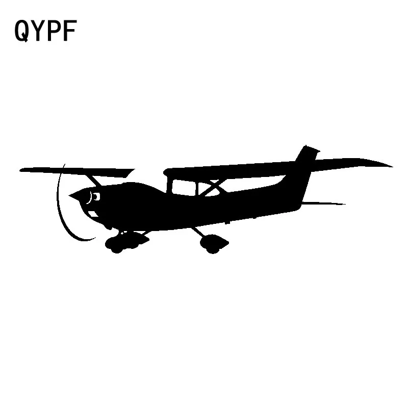 

QYPF 18.3cm*5.5cm Diaphanous Open-air Children's Interesting Small Aircraft Vinyl Car Sticker Durable Decal C18-0638