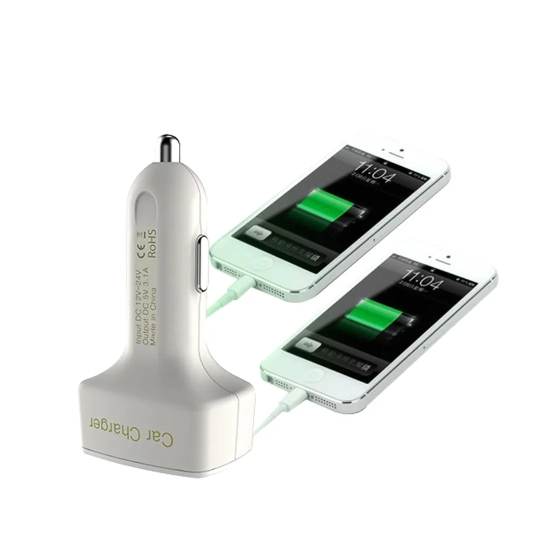 Dewtreetali горячая распродажа 4 в 1 Автомобильное зарядное устройство с двумя USB
