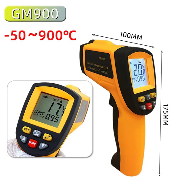 GM550-50~ 550 C GM320-50-400 цифровой инфракрасный лазерный термометр Температура пирометр в форме пистолета аквариум излучение регулируемый