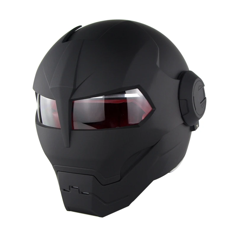 

Soman 515 Iron Man Motorcycle Helmet Flip Up Verspa Ironman Skull capacetes Flip up Robot Casco DOT Approval