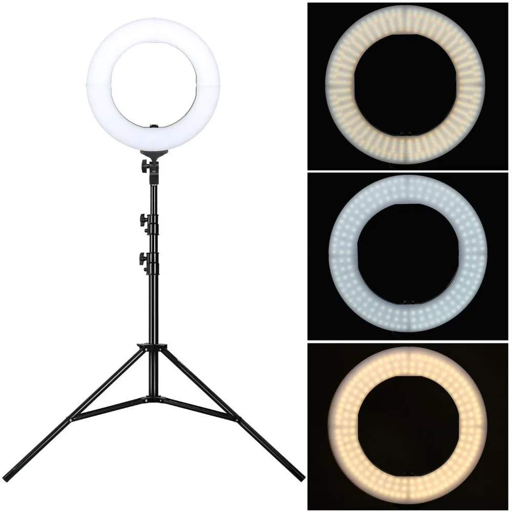 

ZOMEI Camera Photo/Video Outer 240 Pieces LED SMD Ring Light Ring Video Light + 50CM Foldable Stand Set EU Plug