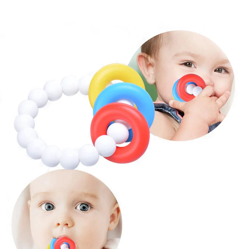 Ребенка при прорезывании зубов браслет-игрушка Еда Класс мягкий силиконовый мультяшный персонаж Новорожденные малыши Применение NSV775