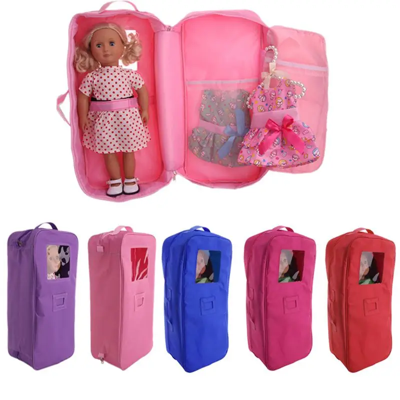 Кукольный Дорожный Чехол для костюма, чехол для хранения, сумка для переноски для 18 дюймовых кукол, США, девочек, Новое поступление