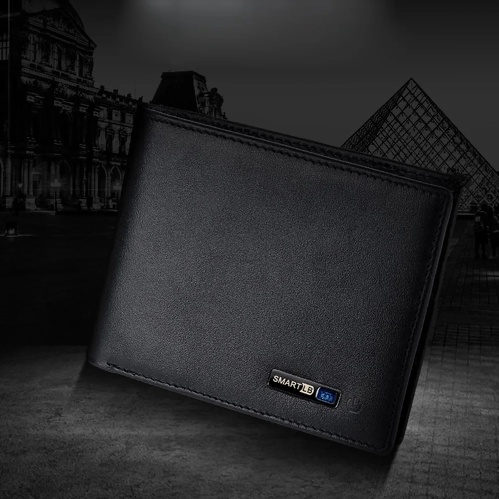 Умный мужской кошелек из натуральной кожи, умный Bluetooth кошелек, мужской держатель для карт, анти-потеря gps-сигнализация, карта трекер для IOS, Android