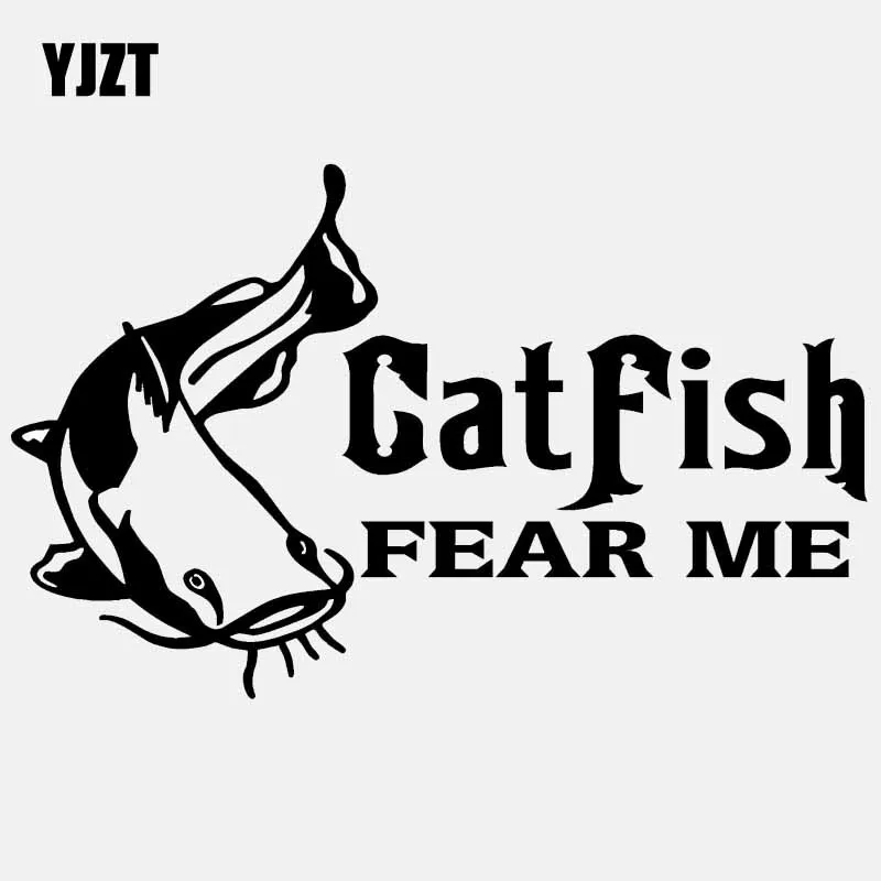 fishing nut style b vinyl decal window or bumper sticker funny humor cat fish