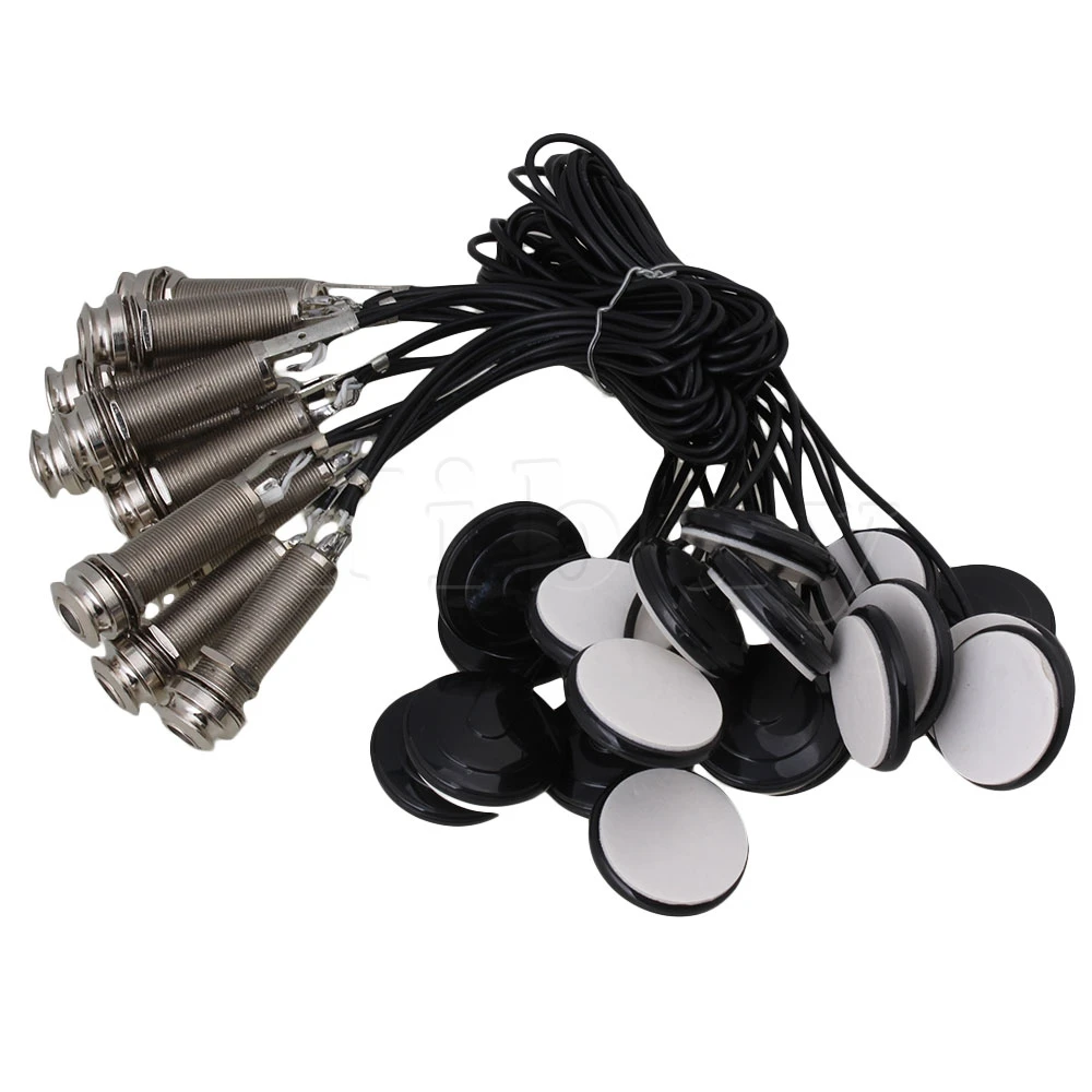 

Yibuy 20xMandolin Dual Twin Internal Sensor Transducer Pickup with Endpin Jack