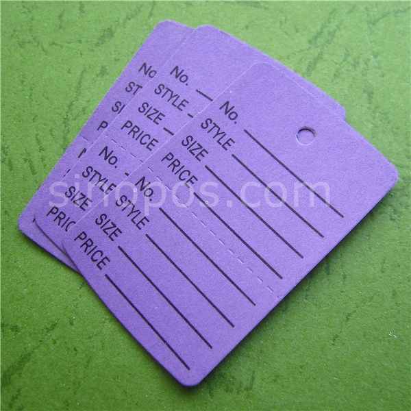 Небольшие перфорированные купонные ценники красочные, накладной ярлык для магазина висячий тег 2-части управления запасом билета инвентарь одежды карты