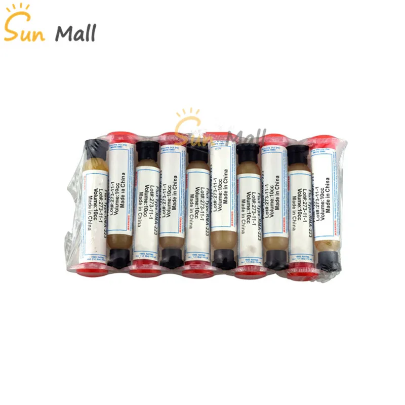 

10PCS Solder Soldering Paste 10cc Flux Grease RMA223 RMA-223 for Chips Computer Phone LED BGA SMD PGA PCB Repair Tool