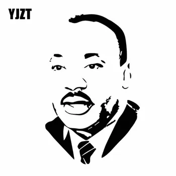 

YJZT 9.5CM*15.1CM Cool Baptist Minister Activist Martin Luther King Vinyl Decal Car Sticker Cool Black/Silver C27-0225