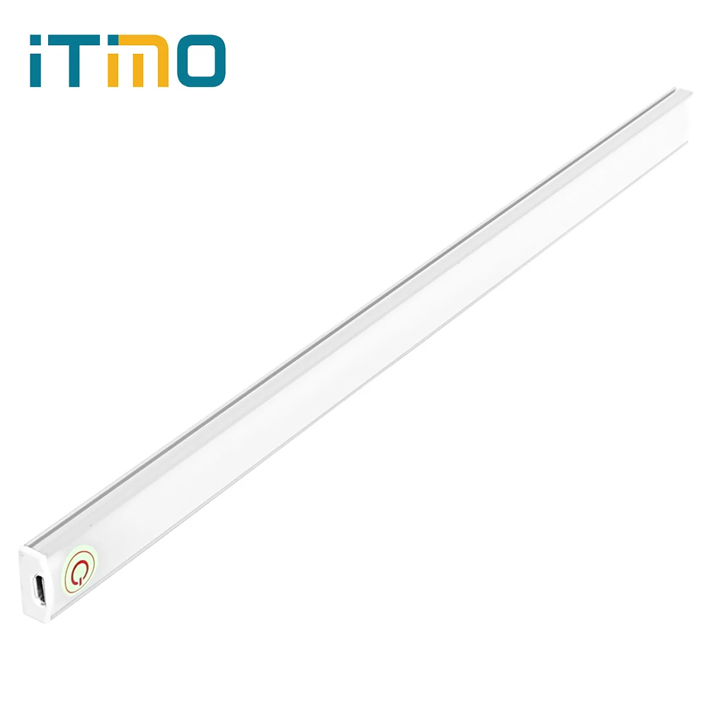 

USB LED Tube Light Bar Touch Sensor Strip Under Cabinet Lamp Home Decor 12" Under Shelf Dimmable Desk Light Book Reading Light
