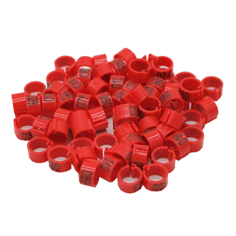 

100 Pcs 8mm Identify Ring Carrier Pigeon Training Supplies Leg Number Bird Bands
