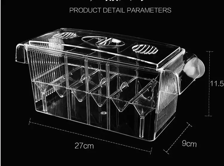 4 номера Высокая Очистить рыбу разведение коробка акрил аквариум заводчик коробка с двойным Гуппи инкубационное инкубатор изоляции