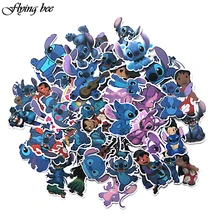 Flyingbee 50 шт. стежок Забавный аниме водонепроницаемый стикер s детская игрушка наклейка для багажа ноутбука Наклейка на стену s украшение дома X0062