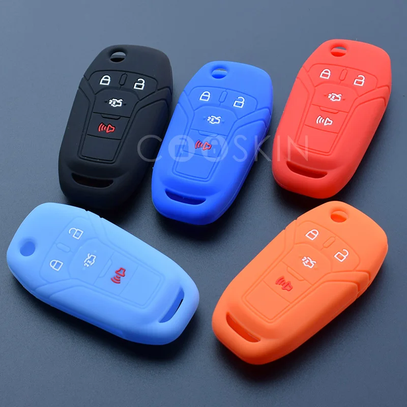 Silicone key fob cover case shell holder for ford ka 2017