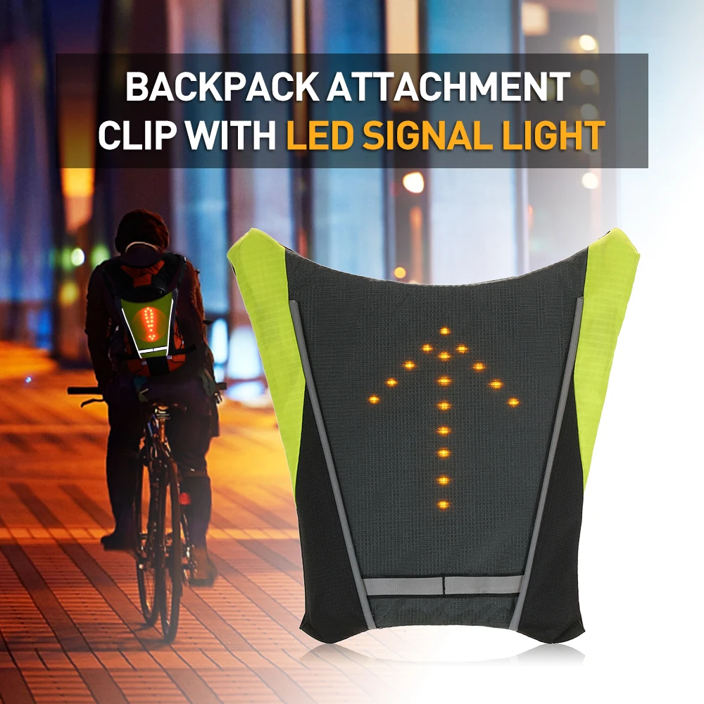 

Lixada USB Rechargeable Reflective Backpack Attachment Clip with Remote Control LED Signal Light Outdoor Sport Safety Bag Gear