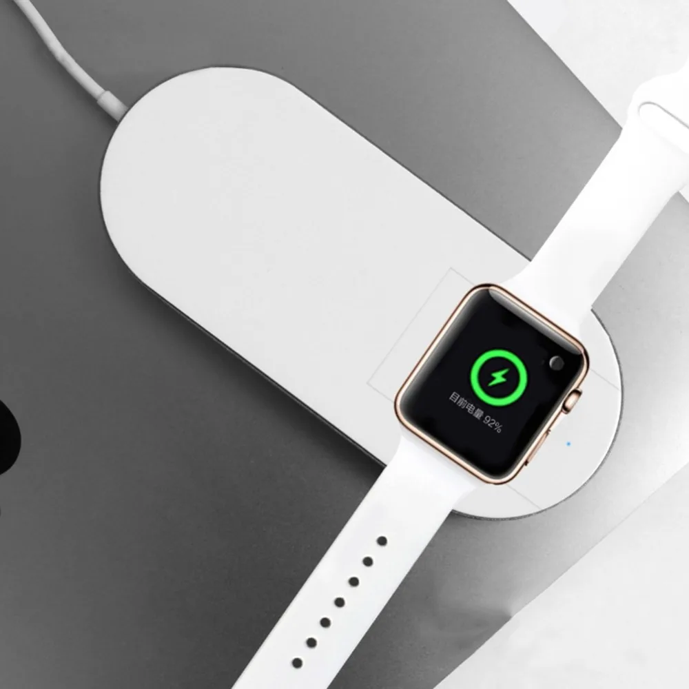 Складной Быстрый QC3.0 Беспроводной Зарядное устройство 10 W быстрая зарядка одновременно Зарядное устройство s для Apple Watch для iphone X 8 samsung S9