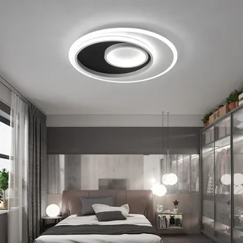 

Led Ceiling Light Surface Mounted Lamp Two Circle thin Acrylic With Metal Frame 110V 220V Home Light New Style