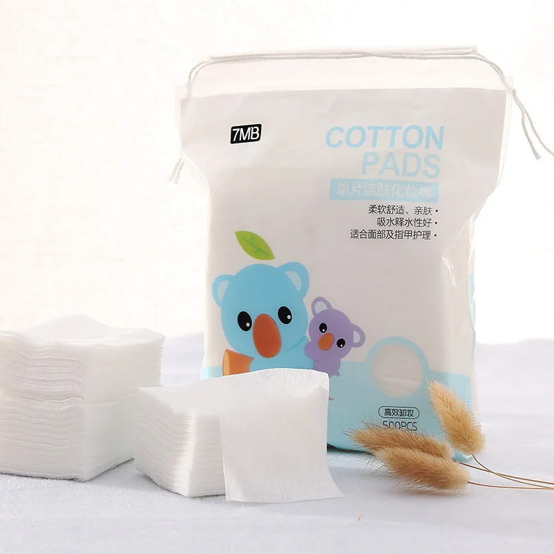 

Cartoon animal Koala thin cosmetic cotton Refreshing soft water uptake No chip Cosmetic cotton 500