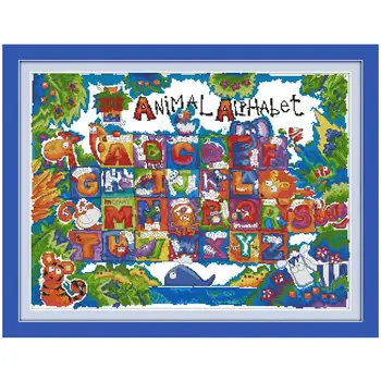

Letters Patterns Counted Cross Stitch 11CT 14CT Cross Stitch Set Wholesale Cartoon Cross-stitch Kit Embroidery Needlework