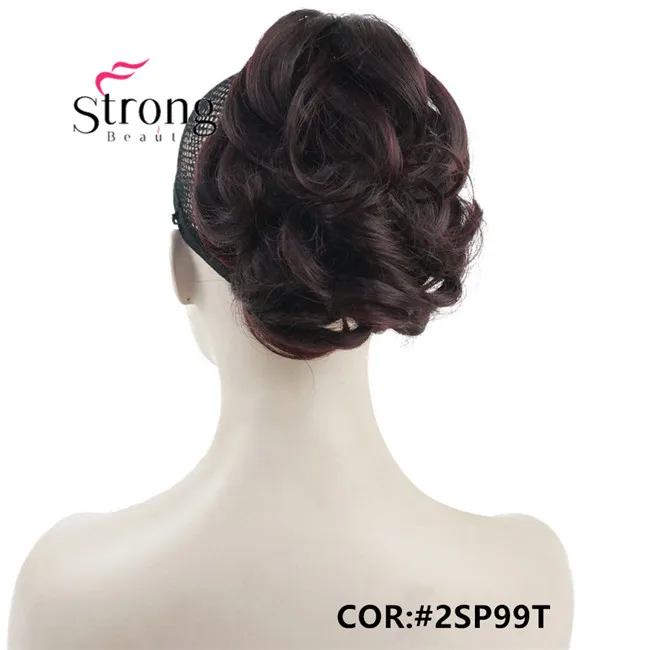 StrongBeauty короткий кудрявый зажим в Коготь Конский хвост наращивание волос синтетические волосы кусок 80 г с челюстью/коготь клип - Цвет: 2SP99T