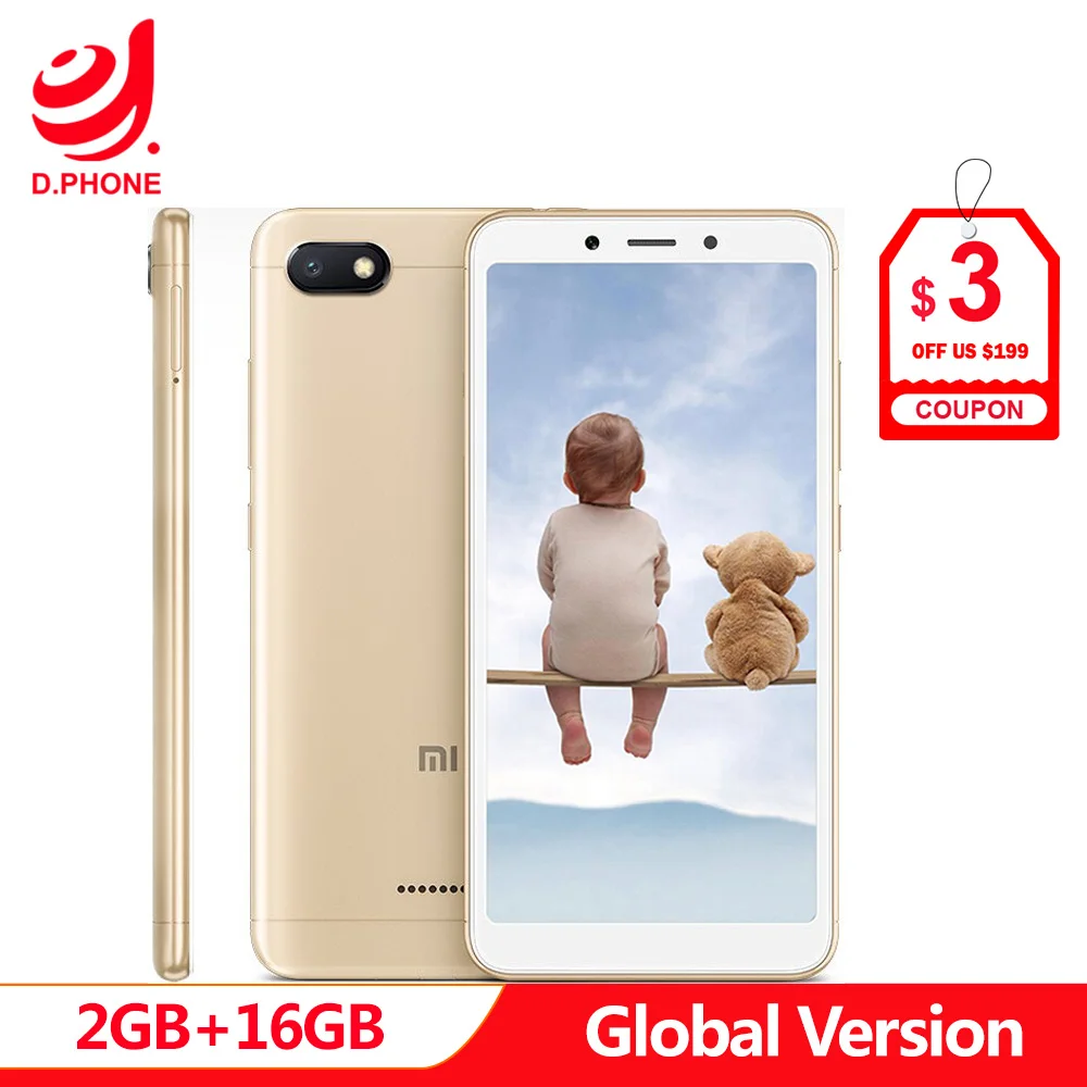في المخزون الأصلي العالمية النسخة Xiaomi Redmi 6A 2 GB 16 GB 5.45 \