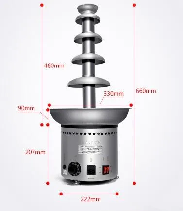 220 V Электрический 5 Слои машина для шоколадного фонтана Домашний Мини условиями машина для шоколадного фонтана