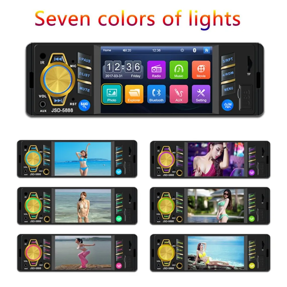 

5888K HD 4.3 inch Car MP3 Mp4 Mp5 Player with KTV Car Audio Video Player FM Radio Car Stereo Reciverer For USB/SD Remote Control