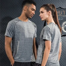 Спортивная футболка для бега, Мужская свободная футболка с коротким рукавом, эластичная дышащая одежда для фитнеса, тренажерного зала, мужская майка для бодибилдинга