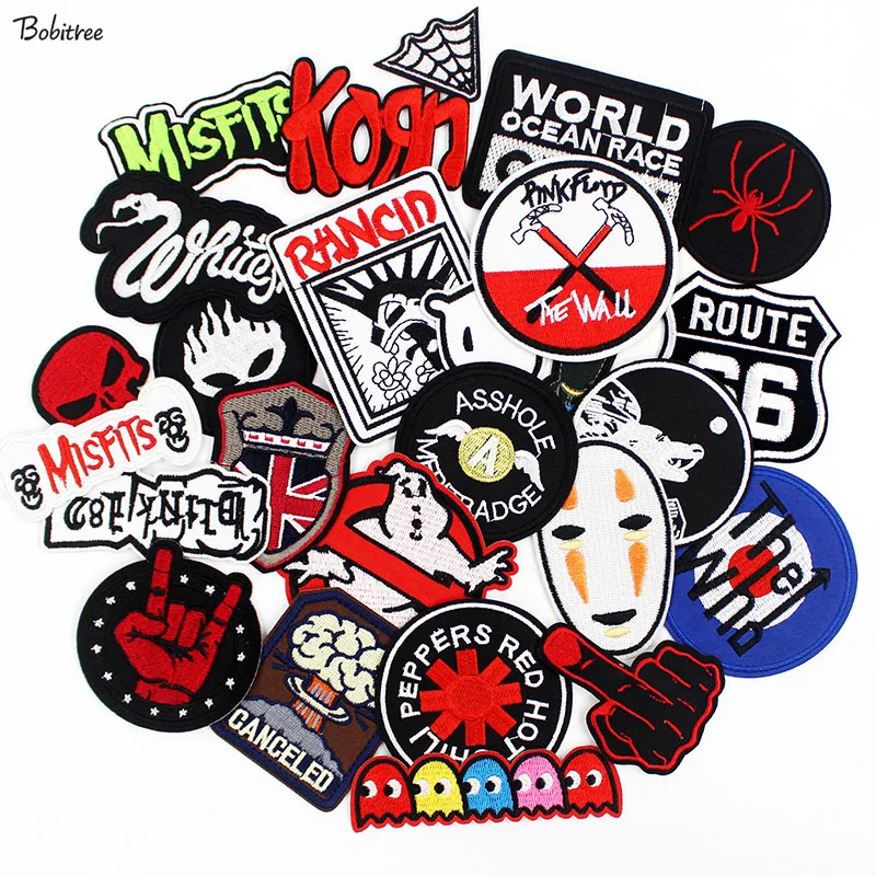 Metal Band Rock Music Ironing Patches Embroidered Badge Punk Hippie
