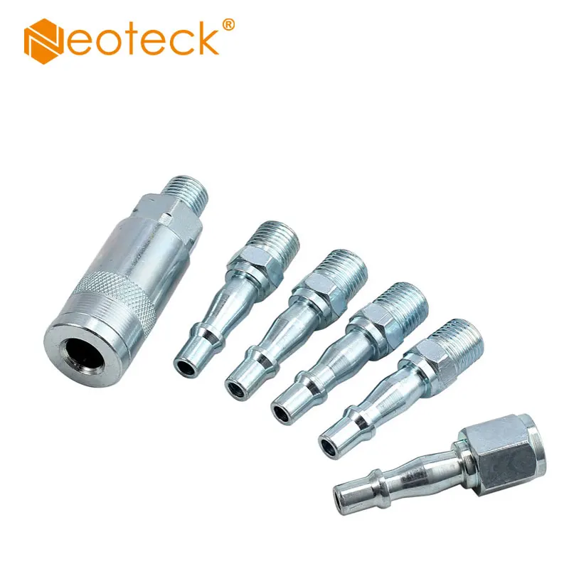 Neoteck 6 шт./компл. оцинкованный воздушный шланг фитинг для компрессора соединитель