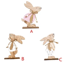 Cute Wooden Rabbit Shapes Easter Decorations home Ornaments Craft Gifts room decoration Children gift Home decor Cute Wooden Rabbit Shapes Easter Decorations home Ornaments Craft Gifts room decoration Children gift Home decor
