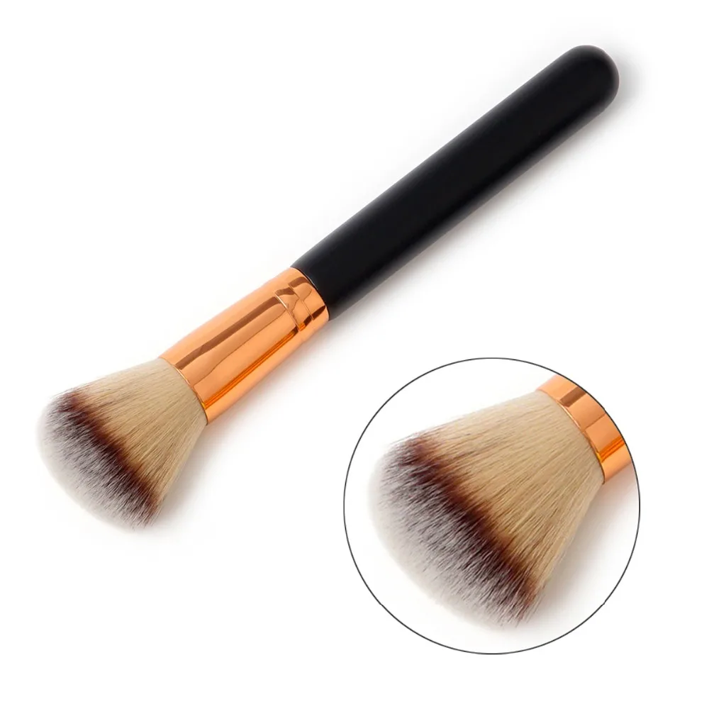 1PC Round Blush Makeup Brush Contour Blusher Cream Foundation Loose