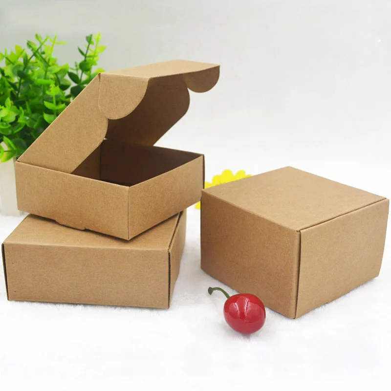 300pcs/lot Small Cardboard Paper Packaging Box Carton Kraft Gift Handmade Soap | Дом и сад