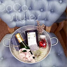 Cocostyles пользовательские пустой Винтаж Овальный железный ящик для газона прополка спасибо подарочной коробке и добро пожаловать подарочная коробка