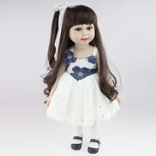18” 45CM American Sweet Girl Doll Reborn Baby Dolls Full Handmade Full Vinyl Baby Toys Best Girls Gift DIY Bjd Sex Bjd Doll