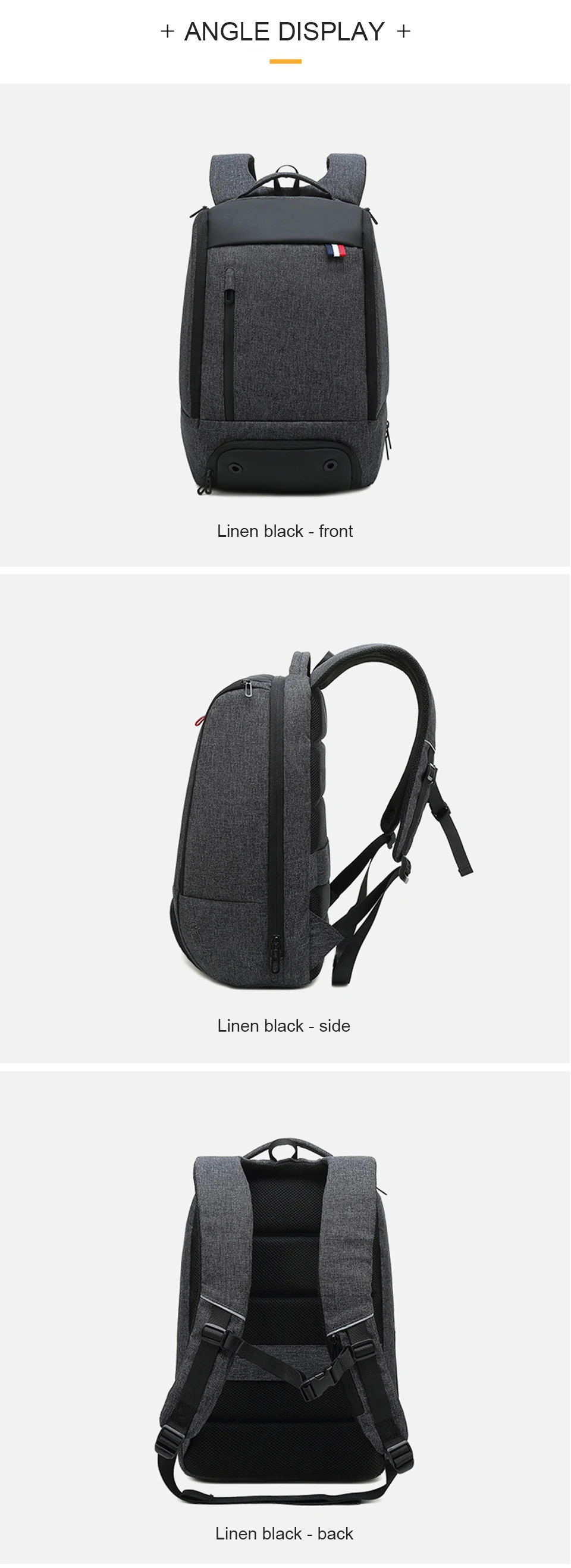 15.6 Inch Laptop Backpack Bag Mens Women Travel Bags Keep Cool Warm Large Capacity Men's Business Backpacks Men Female Smart Bag (12)