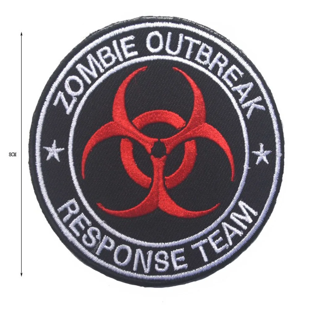 Zombie outbreak response team military patch movies custom logo patches for jacket clothing decoration (4)