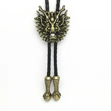 Ковбойская индивидуальность Poirot Серебряный галстук с драконом серебряный Летающий дракон винтажная одежда аксессуары