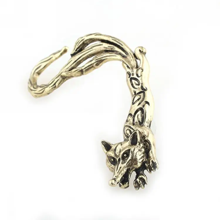 

Fashion Hot Sale New Arrival Vintage Bronze Goths Fox -Ear Earring E721