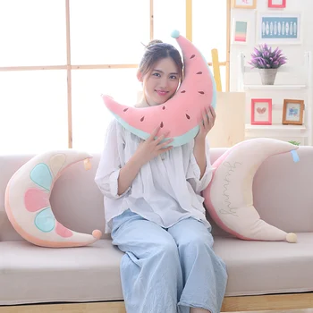 

MIAOOWA 1PC 65CM Baby Pillow Toys Soft Appease Moon Calm Doll Plush Toys Stuffed Doll Cute Bed Cushion Children Brinquedos Gifts