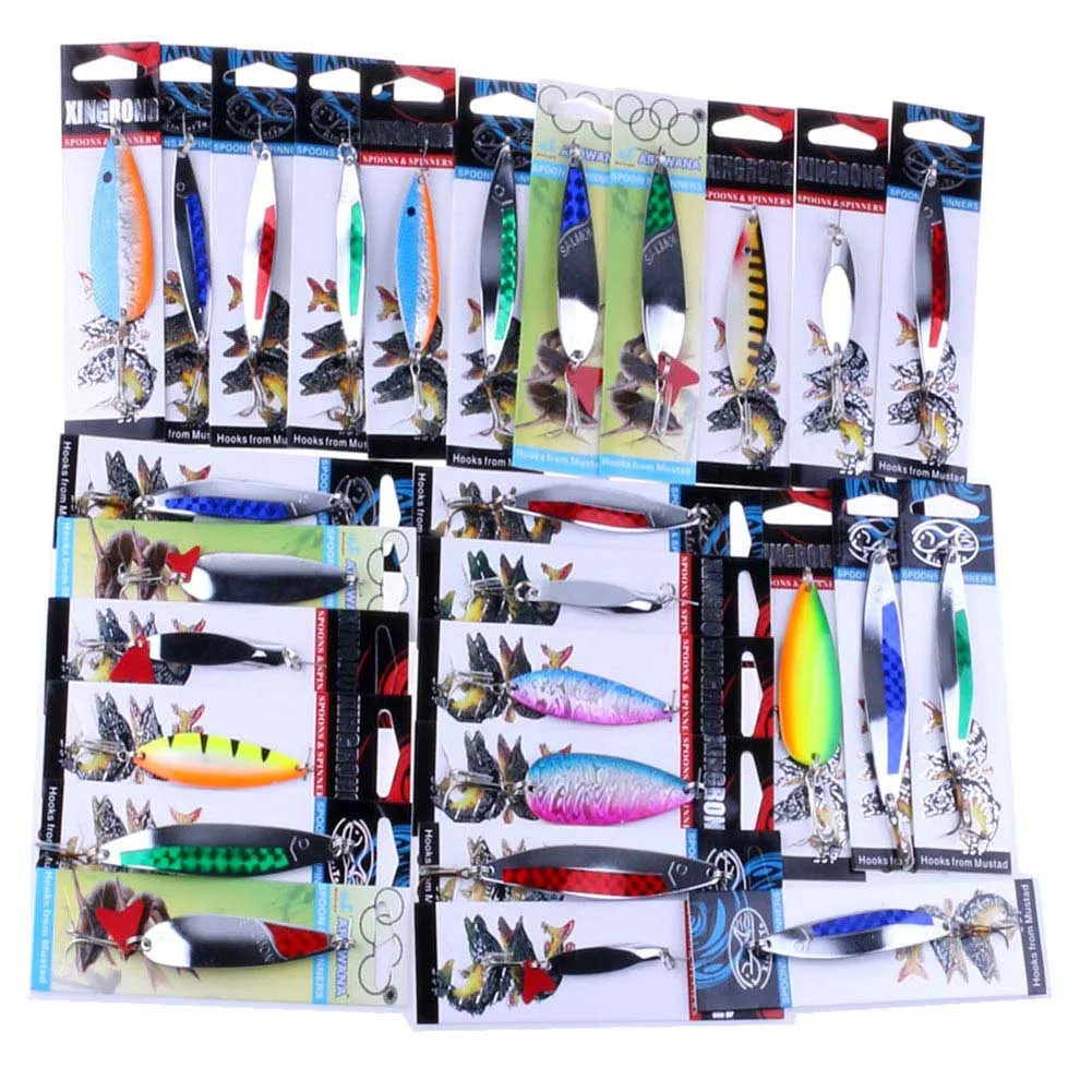 

1 pcs Fishing Lures Metal Spinner Baits Assorted Fish Tackle 2018 New Color Random