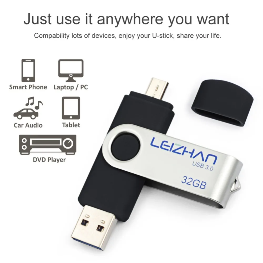 LEIZHAN 128 ГБ USB флеш накопитель 3 0 OTG фотовспышка 16 Гб Флешка 32 64 8 U диск ручка драйвер