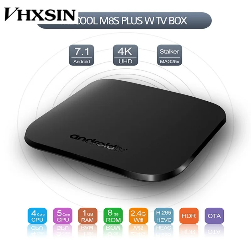 Приставка Смарт-ТВ MECOOL 2018 M8S Plus W 5 шт./лот PLUS Android 7 1 Amlogic S905w ГБ ОЗУ 8 Гб ПЗУ 2 4G Wi-Fi |