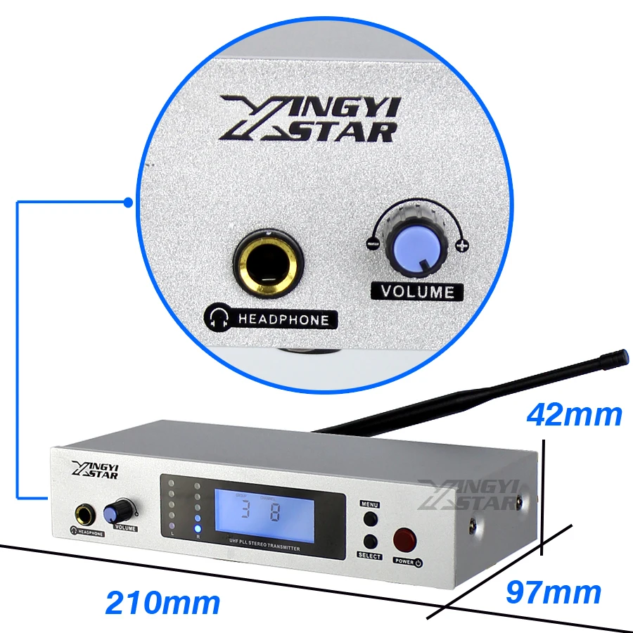 Беспроводной в ухо монитор системы профессиональный сценический поет производительность бодипак приемник стерео наушники передатчик для наблюдения