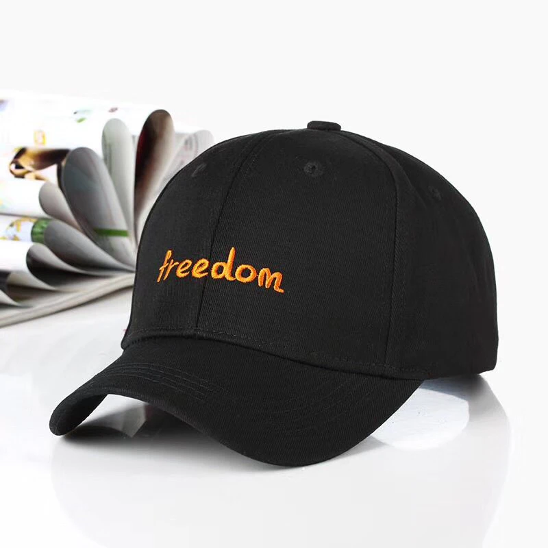 

new 100% Cotton Freedom Baseball Cap Embroidered Letter Dad Hat Women Men adjustable Snapback hat Bone Garros