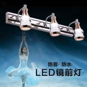 

Led Mirror Light Cabinet Wall Lamp Stainless Steel Waterproof Anti-fog Bathroom Toilet Cloakroom Post-modern Simple Makeup Art
