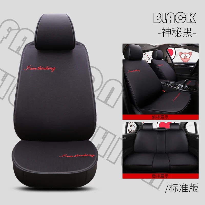 

Universal flax car seat covers For lada XRAY granta kalina largus priora samara vesta 2107 2110 2114 2018
