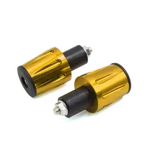 Uxcell 2 шт. золотой тон Алюминиевый сплав 17 мм руль Торцевая Крышка для мотоцикла скутер