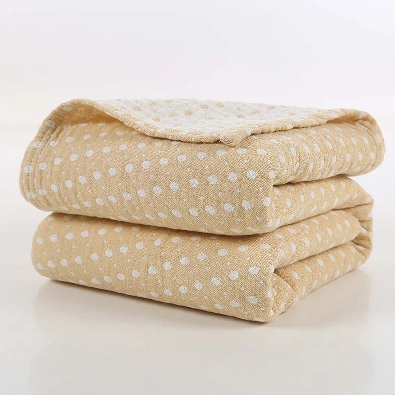 Детское и взрослое хлопковое Марлевое муслиновое одеяло для путешествий, домашнее мягкое летнее одеяло с ворсом для дивана или кровати