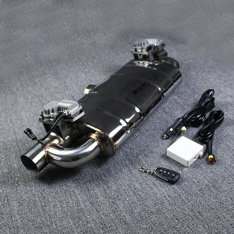 

Electrical Exhaust Cutout Valve OBD Valve Muffler 2.5inch S304 Cutout Valve 63mm One Inlet To Two Outlet Muffler